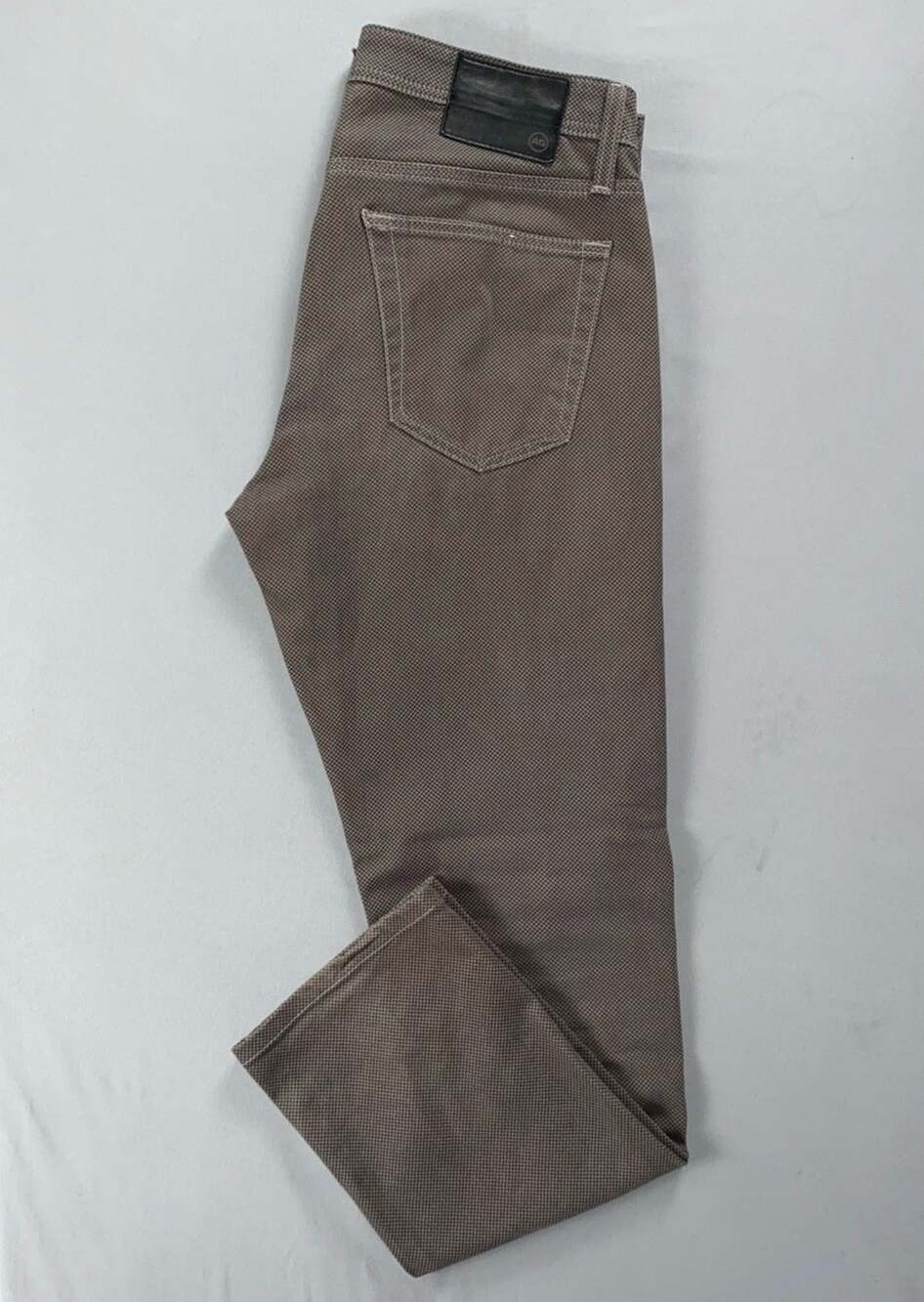 AG The Tellis Modern Slim Stretch 5-Pocket Sateen Jeans. Houndstooth. 31X30 Read